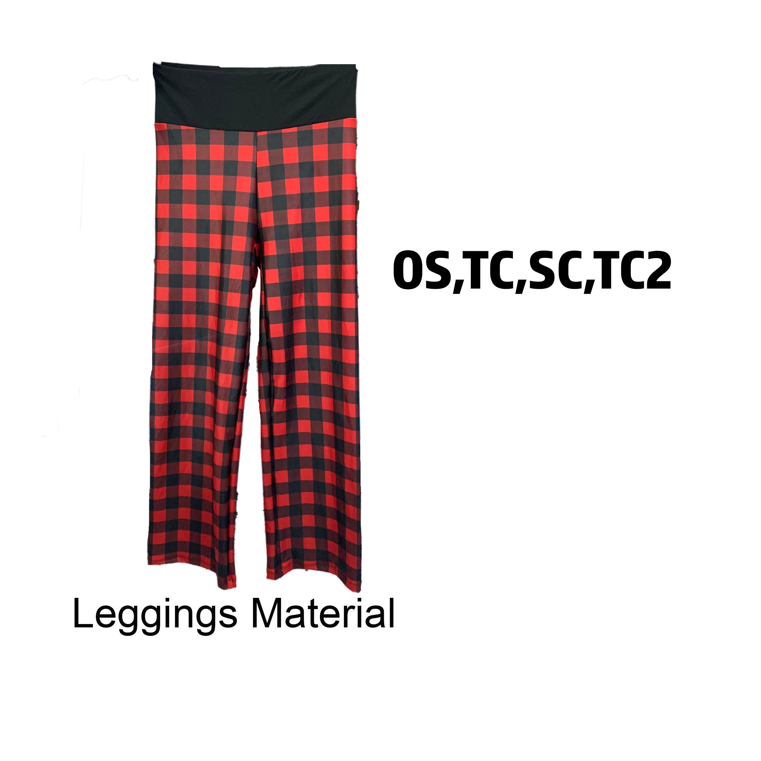 Buffalo Plaid Pajama Wide Leg Loose 
