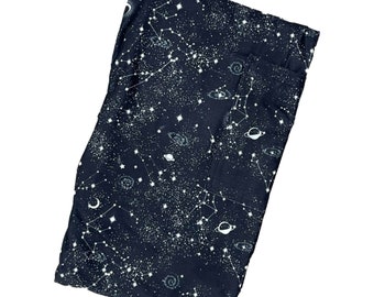 Black Galaxy Leggings - Nebula, Stars, Full Length Pocket Leggings Ready  to Ship