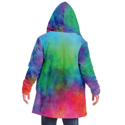 Color Cloud Cloak with Hood and Pockets Micro Mink Lined Jacket shops