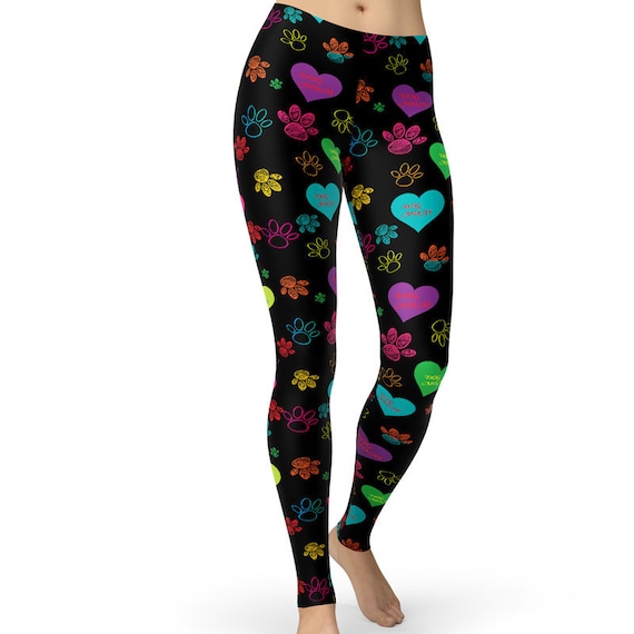 Autism Awareness Puzzle Hearts Yoga One Size Leggings OS Buttery Soft FREE SHIP