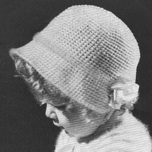 INSTANT DOWNLOAD 1935 Baby Poke Bonnet Vintage Crochet Pattern PDF 337