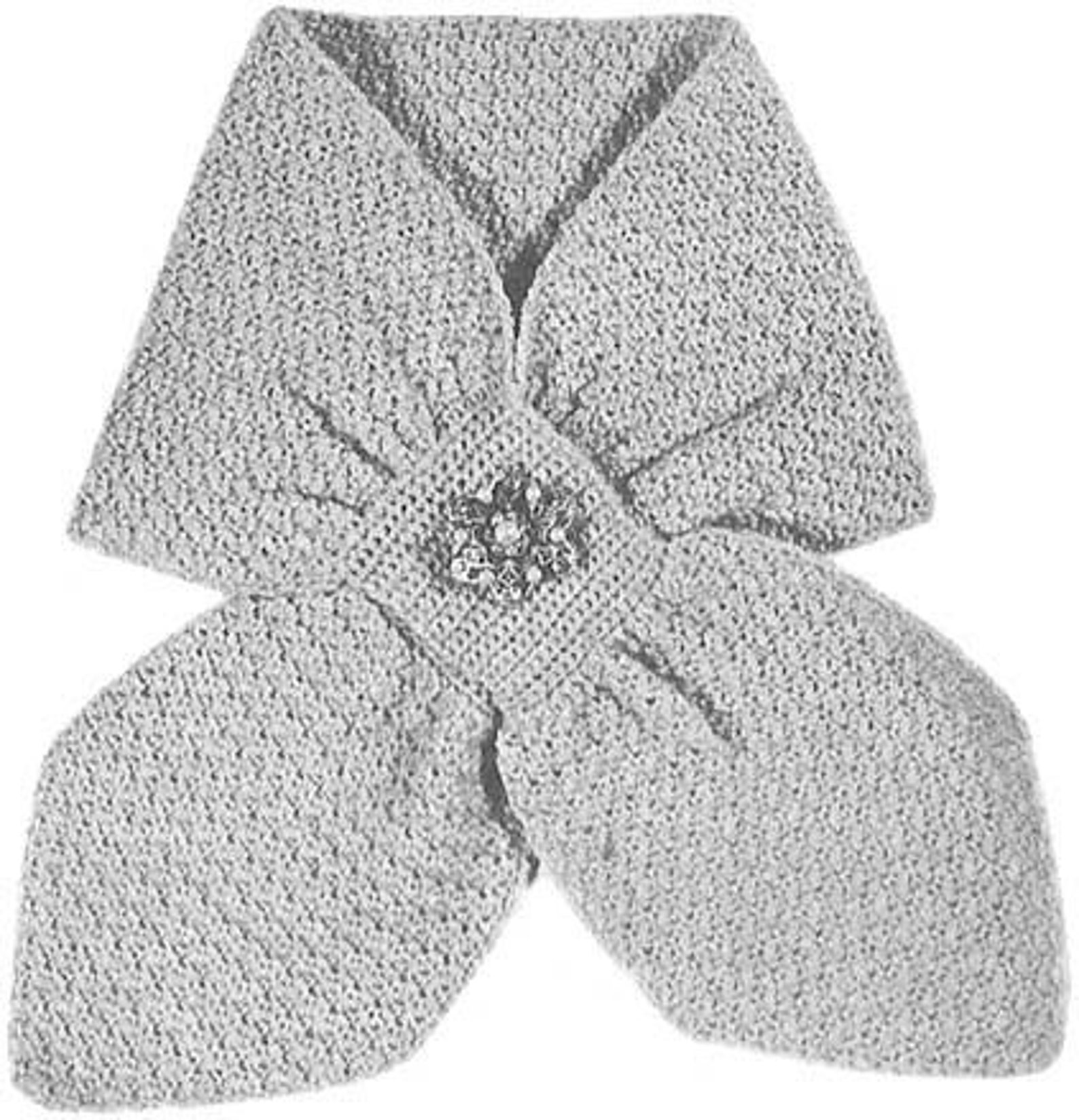 1955 Shell Stitch Ascot Scarf Vintage Crochet Pattern PDF Instant