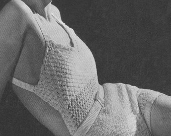 1934 Bathing Suit Vintage Crochet Pattern Swimsuit PDF Instant Download 371