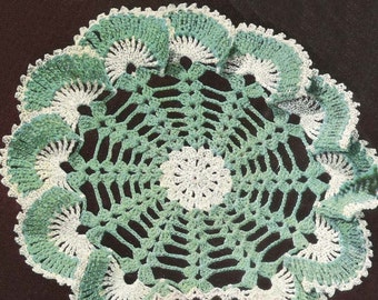 INSTANT DOWNLOAD 1950's Sea Shells Ruffle Doily Vintage Crochet Pattern PDF 430