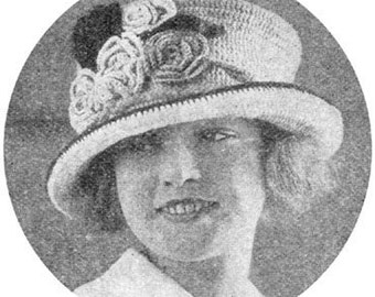 1922 Pretty Hat Instant Download Vintage Crochet Pattern PDF 011