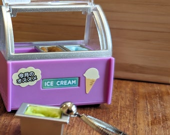 Micro Miniature Ice Cream Freezer - Detailed Display Piece for Roombox Doll House Diorama Dollhouse 1:24 Scale