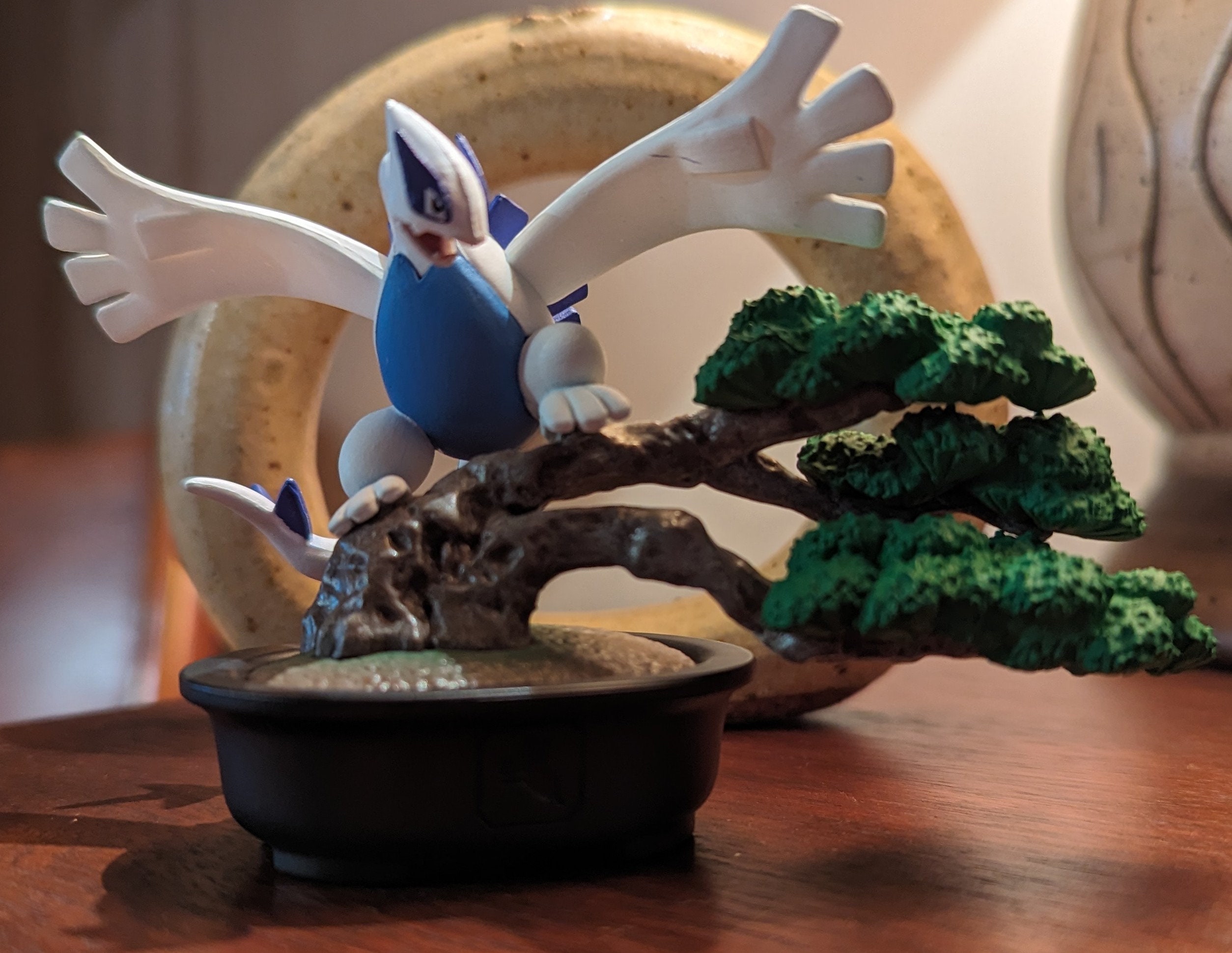 Pokemon Lugia Legendary Miniature Bonsai Diorama Licensed by