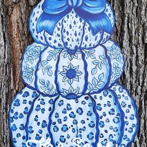 Chinoiserie Pumpkin Stack Door Hanger