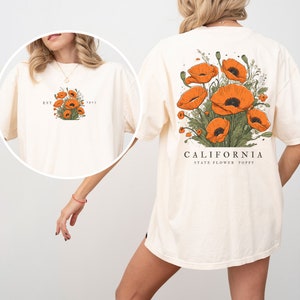 State Flower Shirt, California state flower shirt, cute flower shirt, Poppy Shirt, California gift, cute gift for friend, flower merch