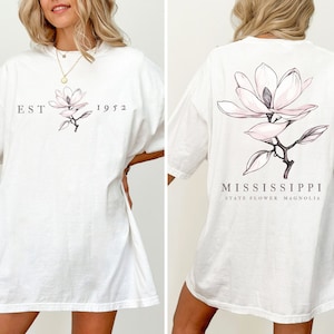 Mississippi state flower shirt, State Flower Shirt, cute flower shirt, Magnolia Shirt, Mississippi gift, cute gift for friend, flower merch