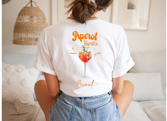 Damen T-Shirt 'Hallöchen Aperölchen' - Lustiges Aperol Spritz Design Für Karneval & Party