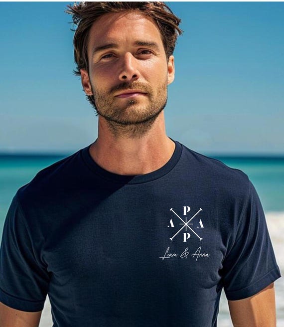 Papa Hoodie personalisiert mit Name und Jahreszahl, Vater T-shirt