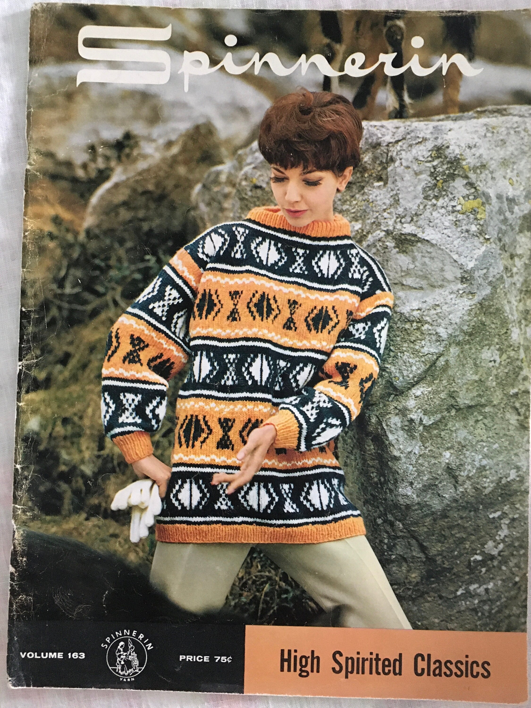 Spinnerin 163 Vintage Knitting Magazine 60s Knitwear Patterns Mad Men Pattern Knits Sixties