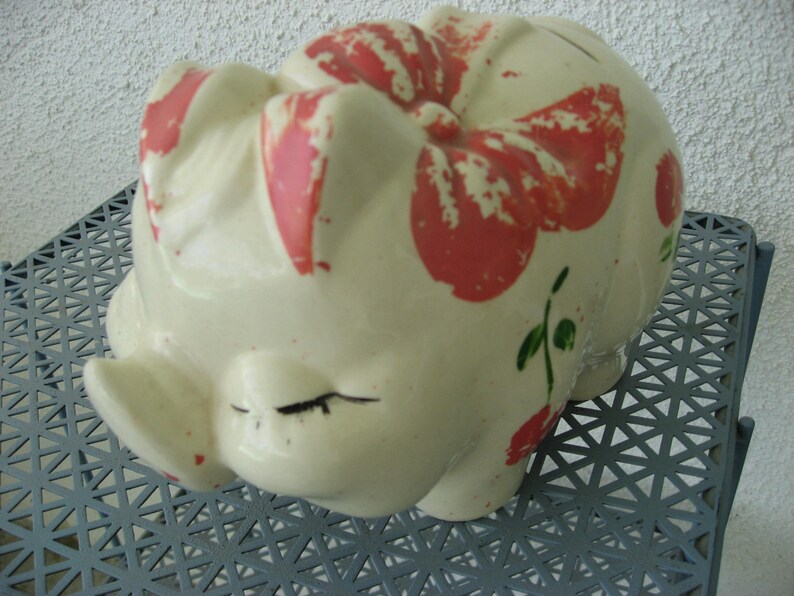 40s McCoy Vintage Piggy Bank Pottery Pig Collectible Etsy