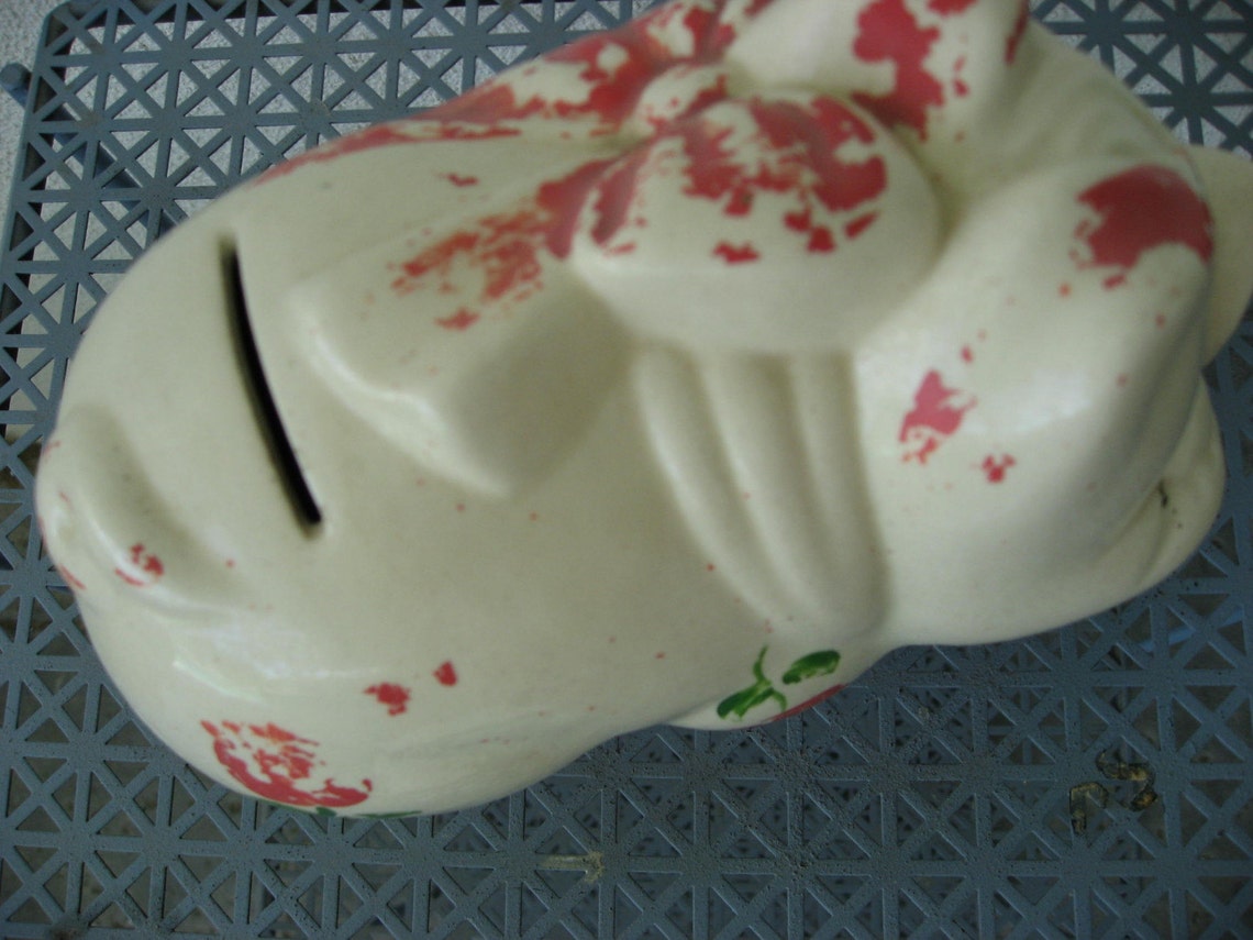 40s McCoy Vintage Piggy Bank Pottery Pig Collectible Etsy