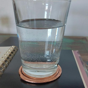 Vintage Spiral-Kupferuntersetzer - Handgemachter schwerer Untersetzer aus reinem Kupfer, Wasserreiniger, Einweihungsgeschenk