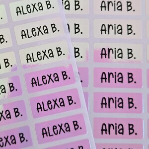 Wasserdichte Namensetiketten, spülmaschinenfest, personalisierte Namensetiketten für Schulbedarf, Kindertagesstätte, Wasserflasche, Namensaufkleber, Schulanfang
