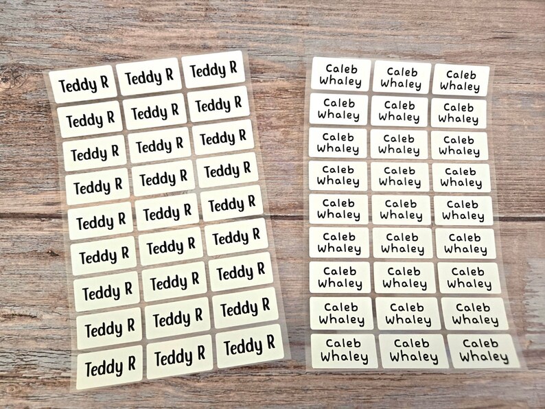 Iron on Labels for Clothing & Fabrics Medium Size Personalized Name