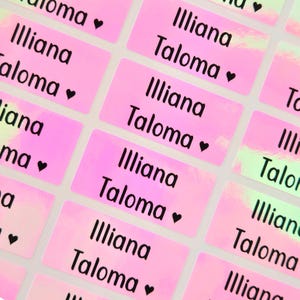 Etiquetas impermeables aptas para lavavajillas, etiquetas personalizadas con nombre, pegatinas con nombre, etiquetas para útiles escolares, guarderías, campamentos, regreso a clases.