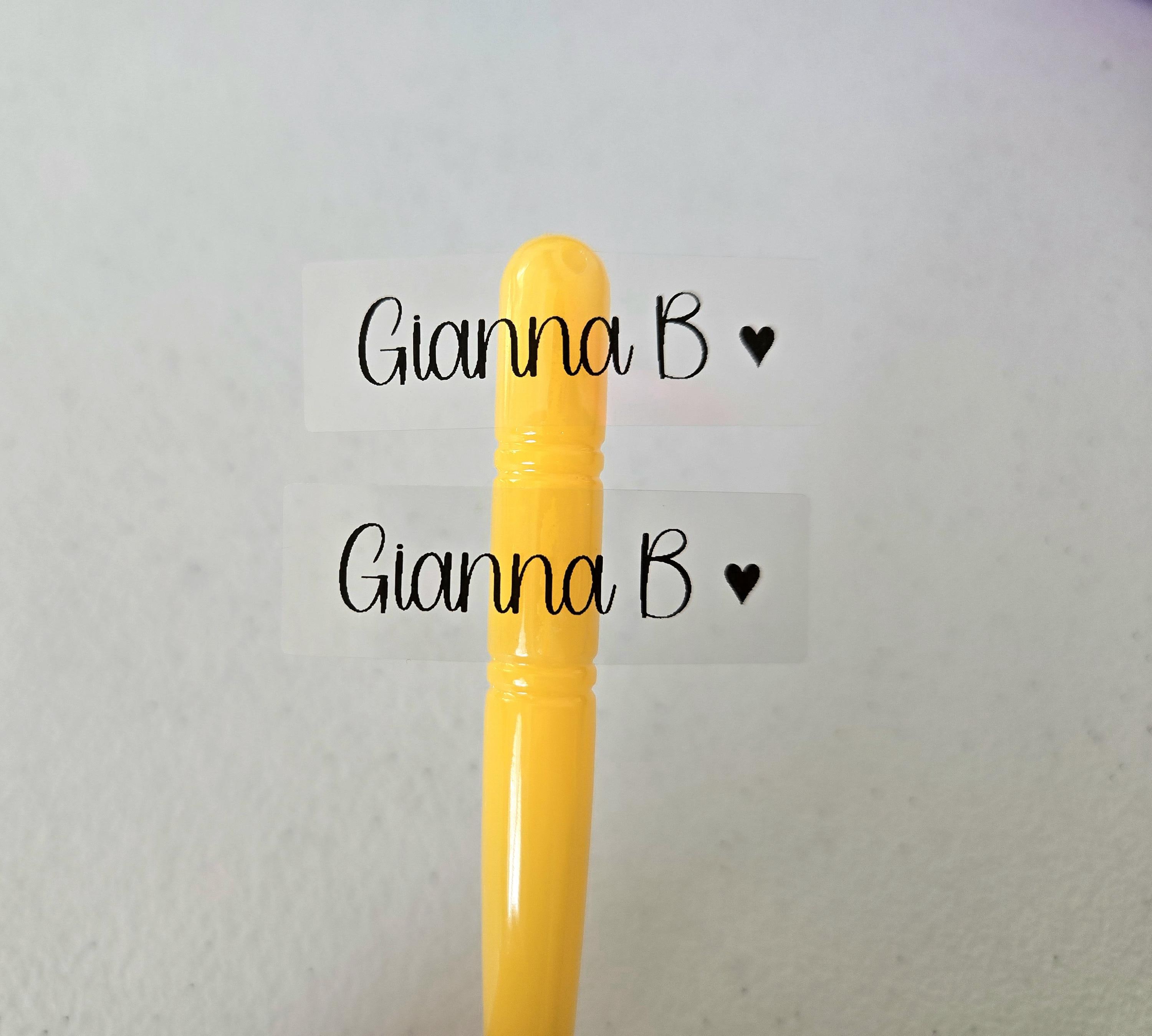 Clear Waterproof Label, Transparent Name Sticker, Dishwasher Safe, Personalized Name Label for School Supplies Daycare Camp, Back to School