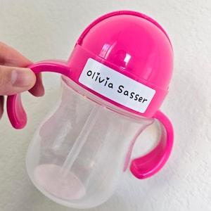 Weiße Namensetiketten, wasserdicht, spülmaschinenfest, personalisierte Namensetiketten, Namensaufkleber für Schulbedarf Kindergarten Lager Back to School