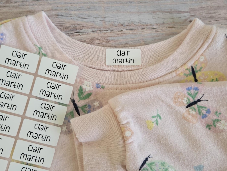 Iron-on label, clothing labels, clothing labels washable, clothing tag, Iron-On Name Labels for Clothing, Laundry Safe label, waterproof label, waterproof sticker, daycare label, dishwasher safe label, washer safe label, dryer safe label, namehello, NAMEBOX