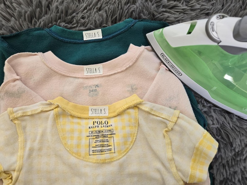 Iron-on label, clothing labels, clothing labels washable, clothing tag, Iron-On Name Labels for Clothing, Laundry Safe label, waterproof label, waterproof sticker, daycare label, dishwasher safe label, washer safe label, dryer safe label, namehello, NAMEBOX
