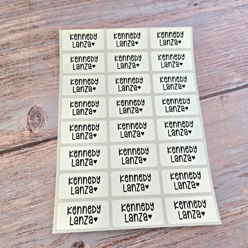 waterproof name label, name labels, name sticker, daycare name sticker, school supply labels, labels for water bottle, dishwasher safe label, waterproof label, waterproof stickers, namehello, white name stickers, back to school name labels, NAMEBOX