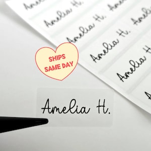 30 Clear Labels, Transparent Personalized Waterproof Sticker for School  Daycare Camp Kids Small Business, Back to School, Dishwasher Safe