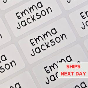 Waterproof Name Labels for Kids, Dishwasher Safe, Personalized Name Labels, Name Stickers for School Supplies, Daycare, Camp, Back to School