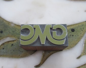 GMC General Motors Logo Vintage Printing Block