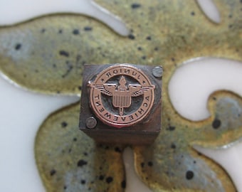 Junior Achievement Vintage Letterpress Printing Block
