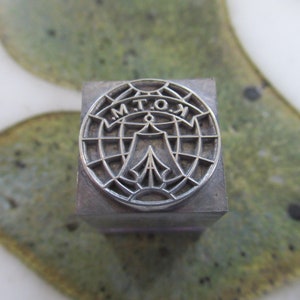 Fraternal Order Knights of the Maccabees Emblem Antique Letterpress Printing Block