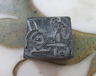 Belt Sander Letterpress Printing Block Antique