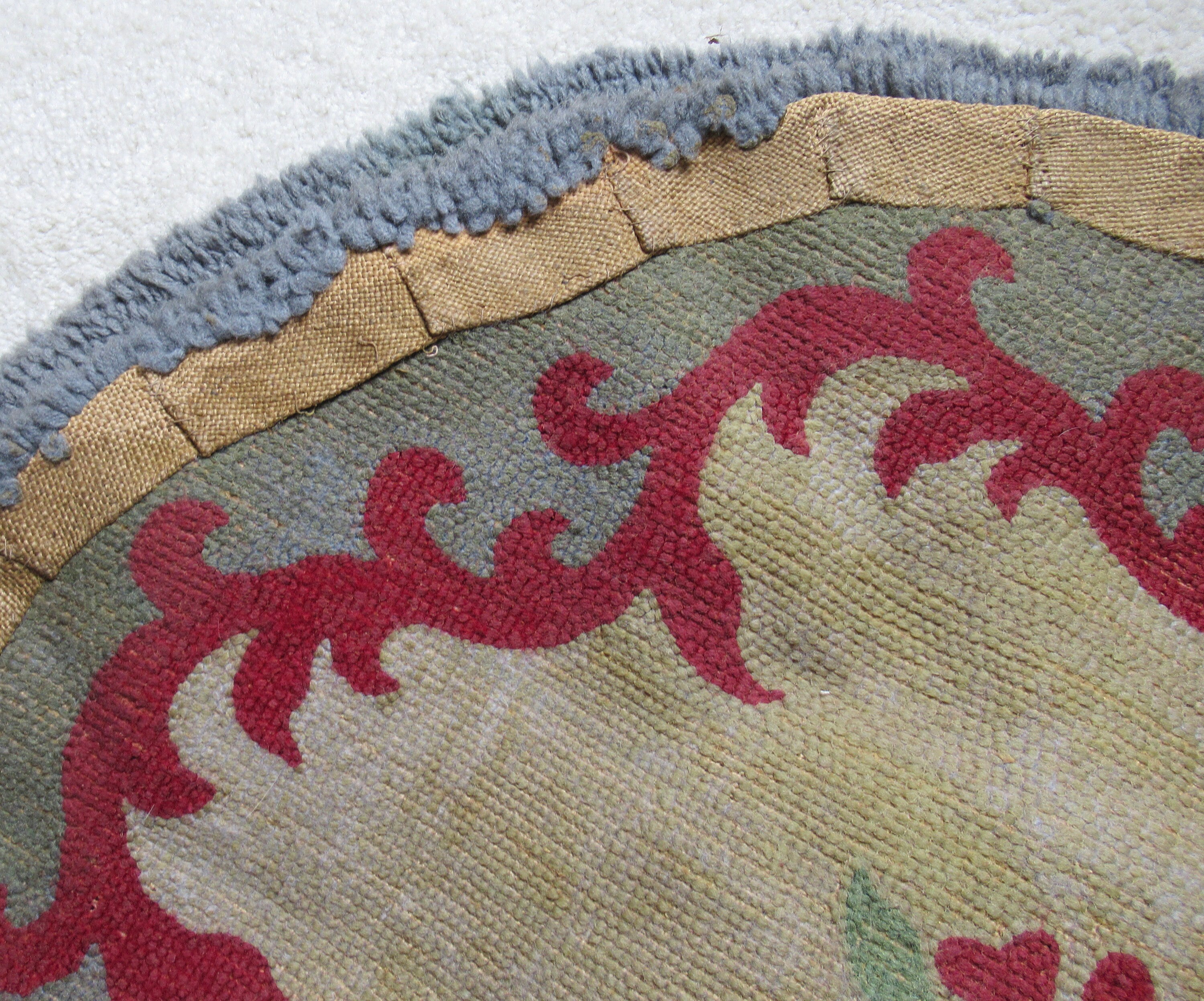 Handmade Hooked Rug Wool Round - Etsy