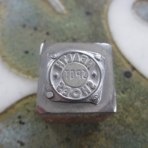 Health Spot Shoes Antique Letterpress Printing Block