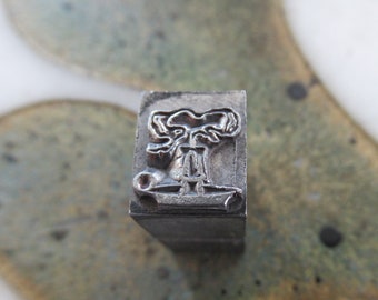 Candle Vintage Letterpress Printing Block Metal