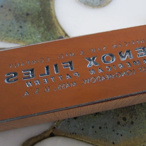 American Saw Lenox Files Vintage Letterpress Printers Block