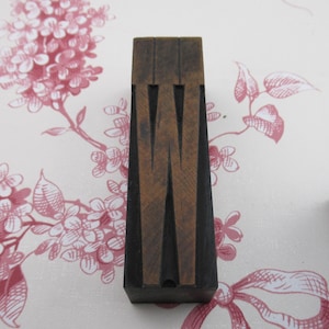 Letter W Antique Letterpress Wood Type Printers Block