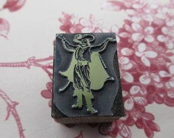 Vintage Cavalier Letterpress Printing Block La Salle