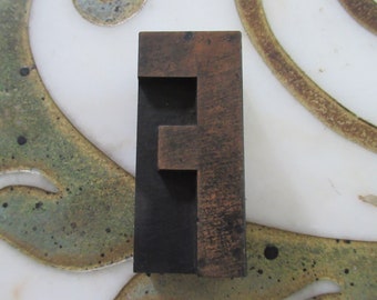 Letter F Vintage Letterpress Wood Type Printing Block