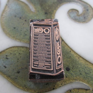 O-Cedar Furniture Polish Letterpress Printing Block Antique