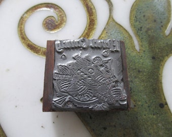 Letterpress Printers Block Holiday Hard Candy Vintage