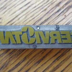 ServiStar Logo Vintage Letterpress Printers Block
