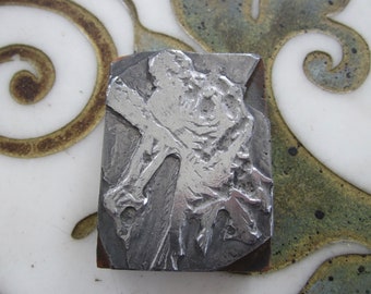 Caveman Antique Letterpress Printing Block