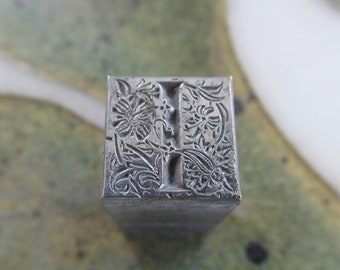 Initial I Decorative Ornament Antique Metal Letterpress Printing Block