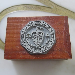 Knights of the Red Cross of Constantine Grand Imperial Council of Vermont Antique Letterpress Printing Block Masonic Order