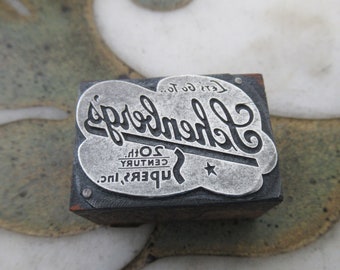 Schenberg's Super Market Vintage Letterpress Printing Block St. Louis Missouri