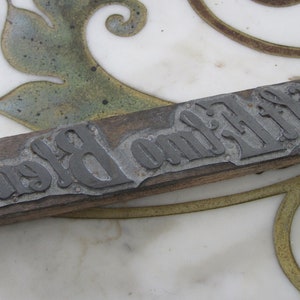 St. Elmo Blend Large Vintage Letterpress Printing Block
