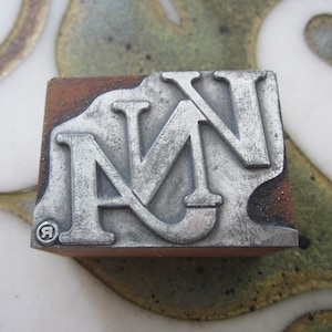 Visiting Nurse Association Logo Vintage Letterpress Printing Block